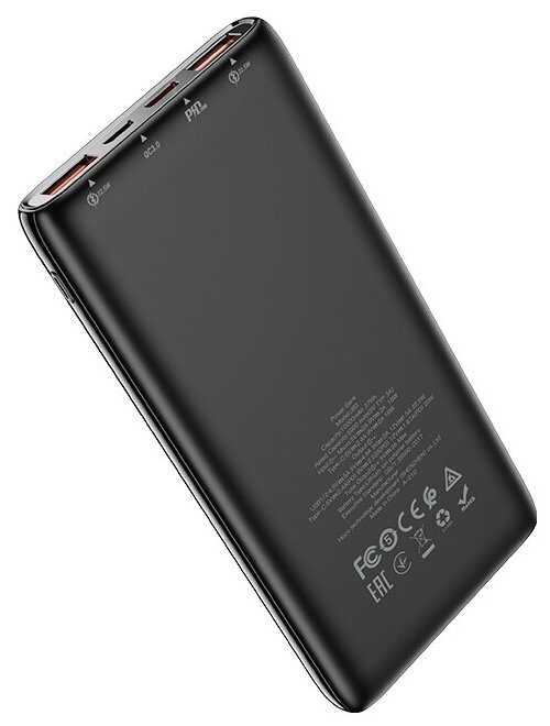 Портативный аккумулятор HOCO J80 Premium 22.5W, 3A, 10000 мА⋅ч, черный, светодиодный индикатор фотография 2