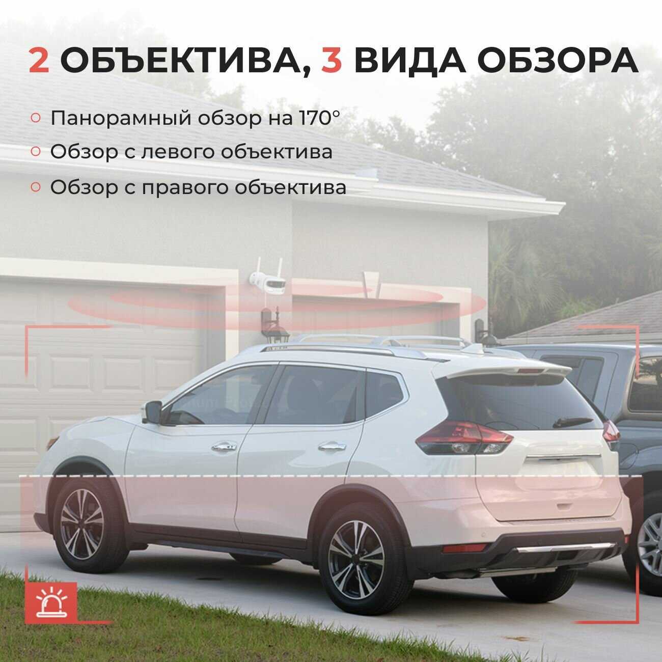 Камера наружного наблюдения Botslab Outdoor Dual-lens Camera W302 фотография 12