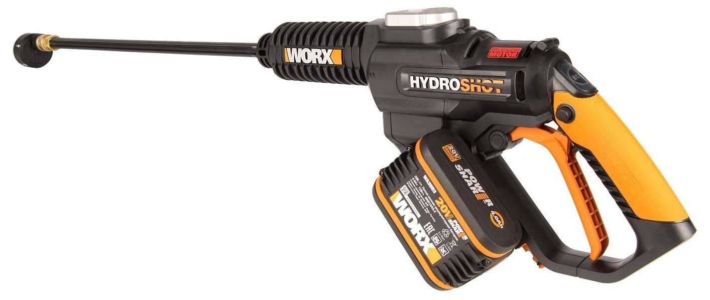 Мойка высокого давления бесщеточная WORX WG630E, 20В, 20 бар, 1*4,0 Ач и ЗУ фотография 3