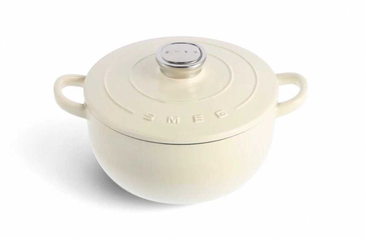 Кастрюля SMEG Чугунная с антипригарным покрытием [4.2 л] фотография 3