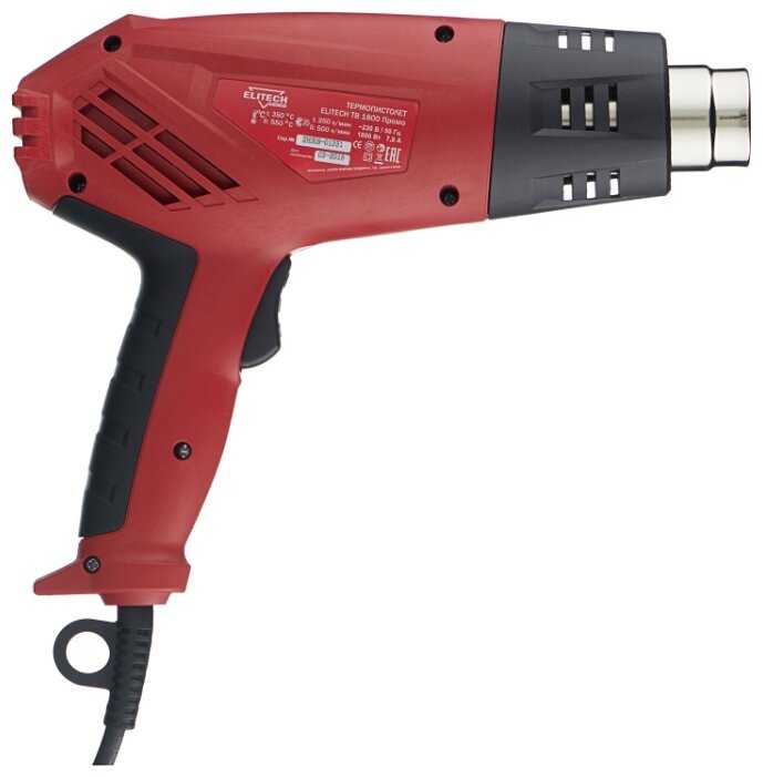 Строительный фен ELITECH ТВ 1800 Промо, 1800 Вт фотография 3