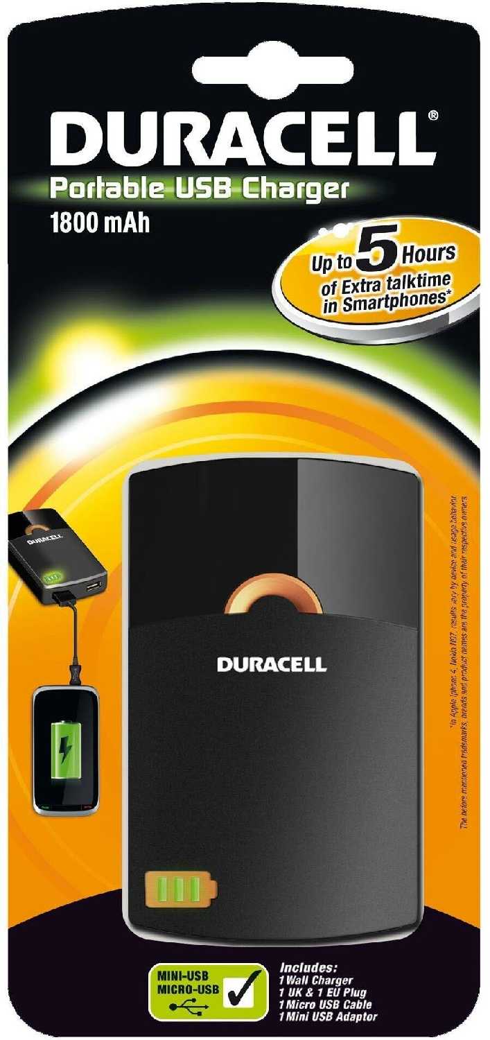 Внешний аккумулятор Duracell Portable USB Charger (PРSOGC) фотография 5