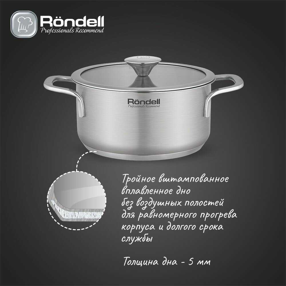 Кастрюля Rondell Modern [18 см 2,0 л с крышкой] [RDS-1746] фотография 3