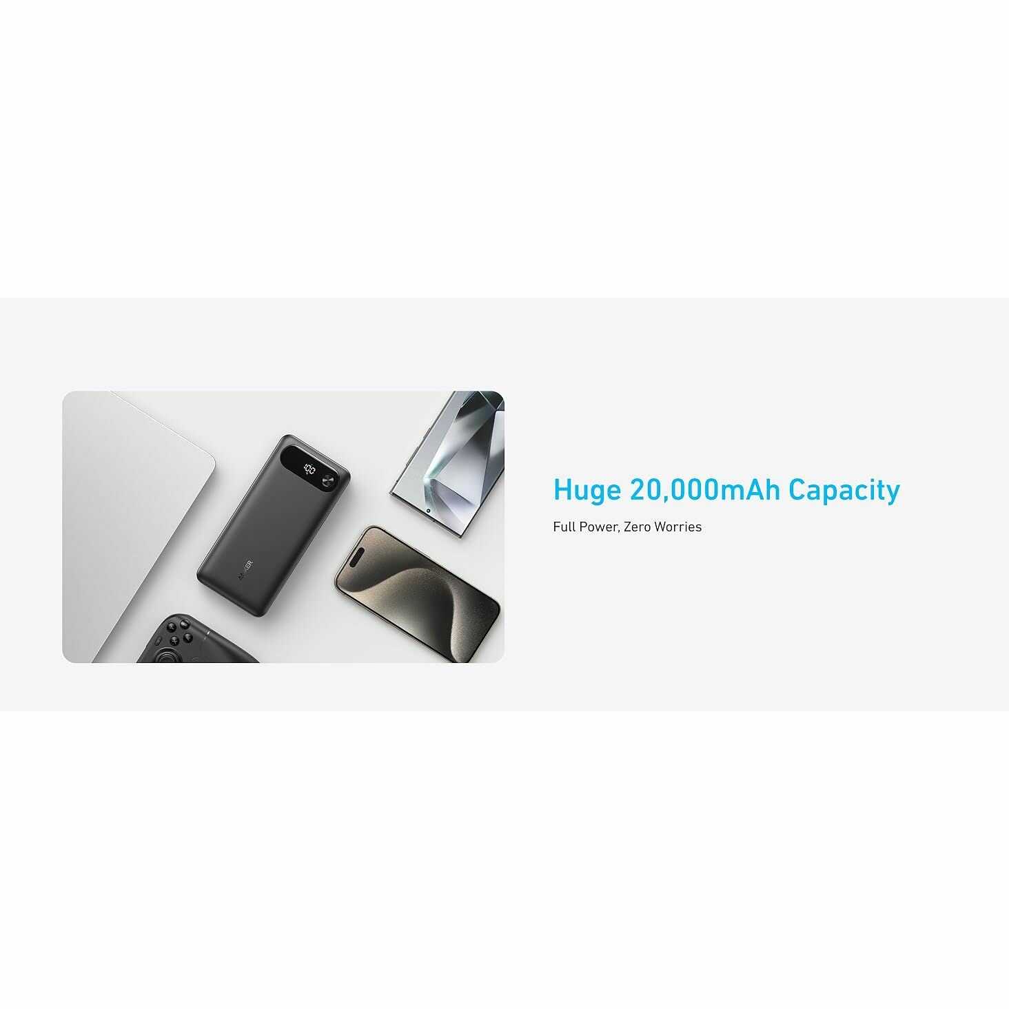Дополнительный аккумулятор ANKER A1383 20000 mAh 87W (A1383621) фотография 12