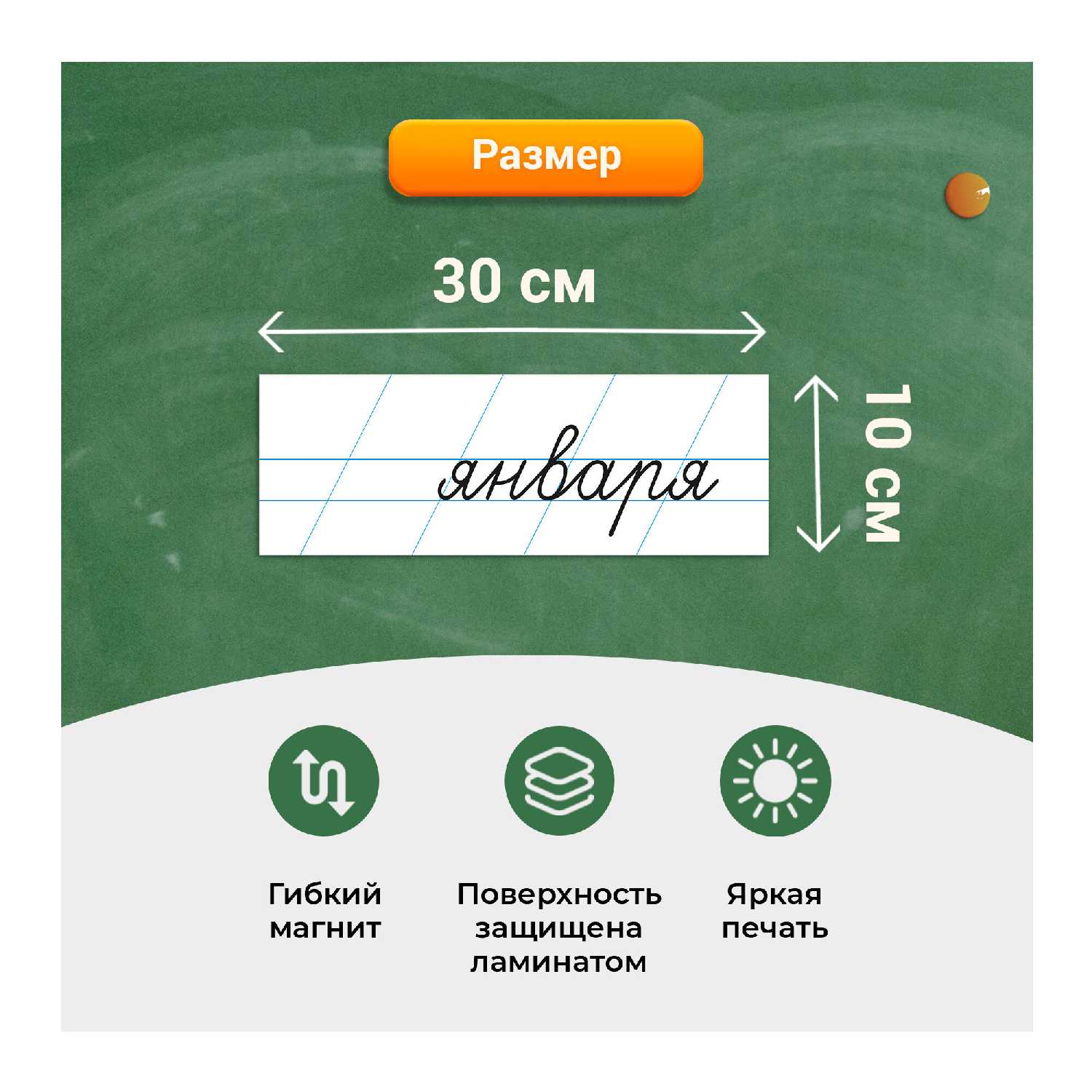 Магнитные таблички Месяцы учебного года фотография 6