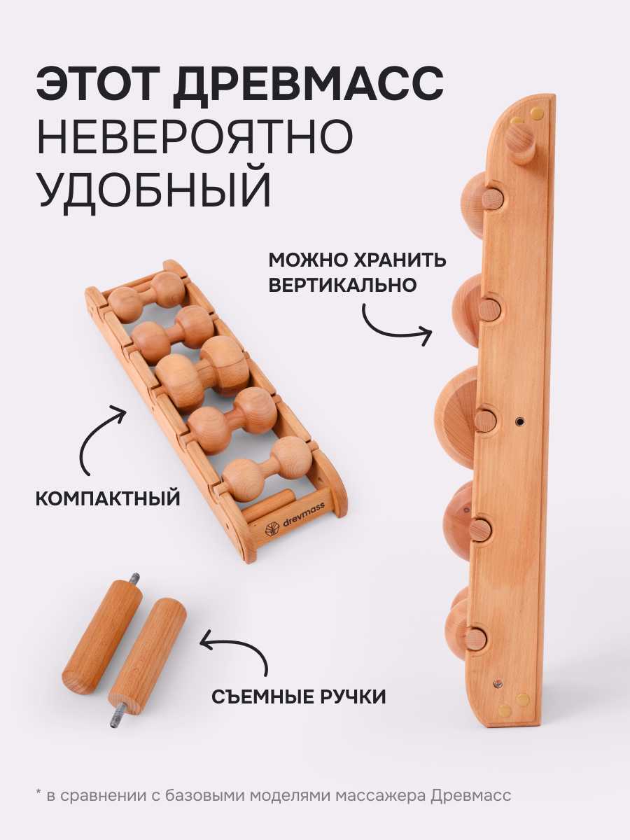 Массажный набор Массажер для спины и шеи Древмасс эконом фотография 6