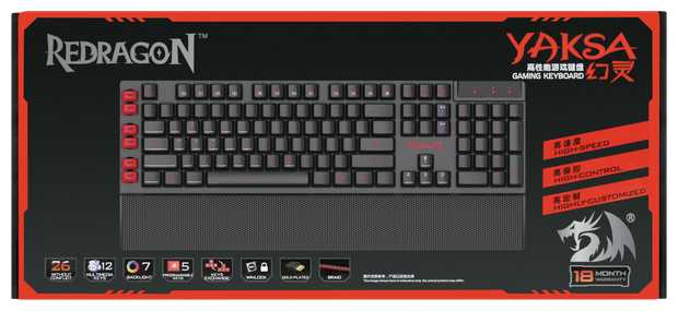 Игровая клавиатура Redragon Yaksa Black USB фотография 5