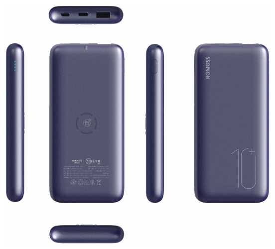 Внешний аккумулятор Romoss WSL 10 10000 mAh с беспроводной зарядкой фотография 1