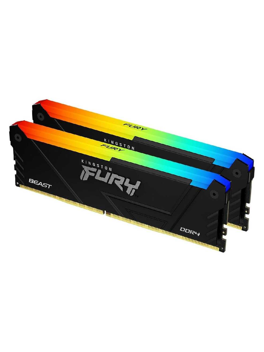 Оперативная память Kingston FURY Beast RGB [16GB DDR4 (Kit of 2)] [KF432C16BB2AK2/16] фотография 1