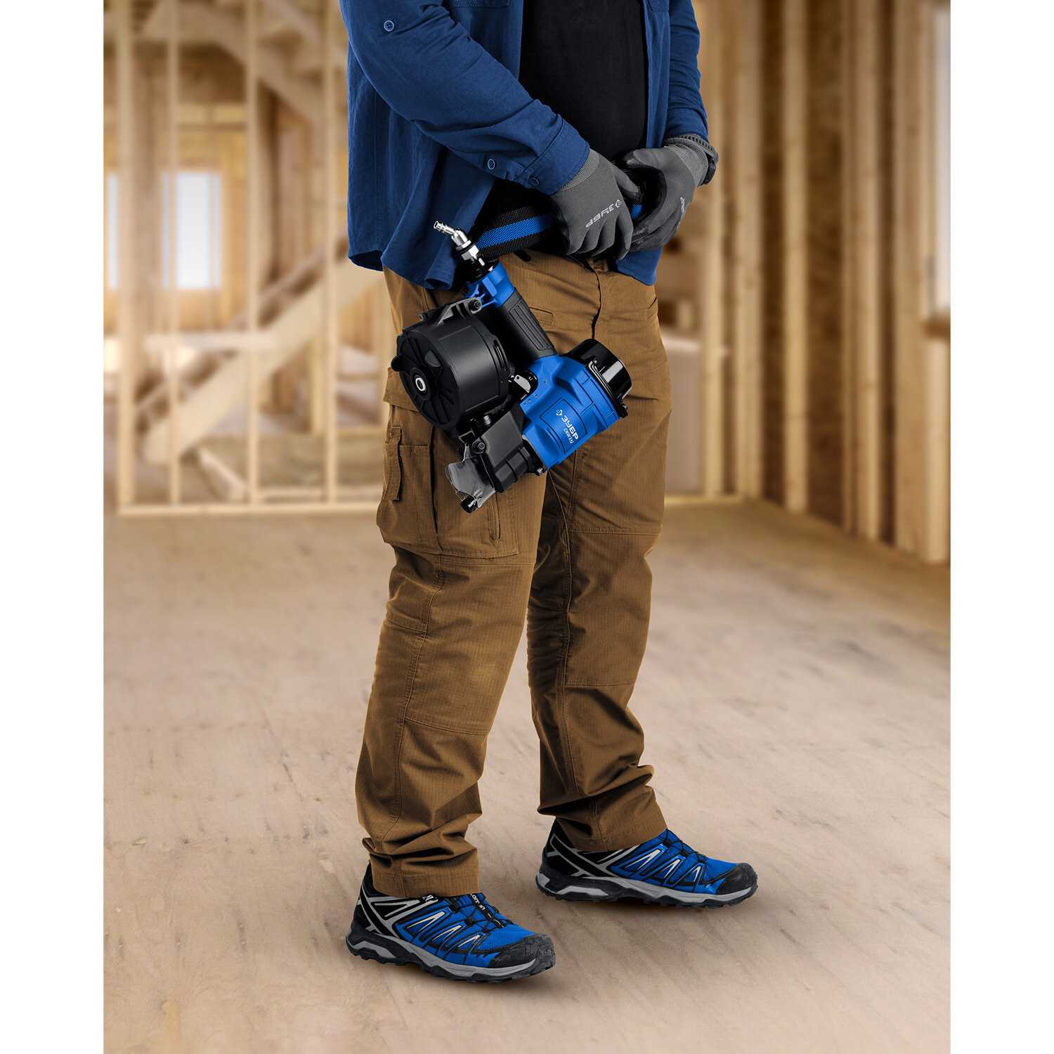 ЗУБР CNW-90, пневматический нейлер для барабанных гвоздей (31914) фотография 6