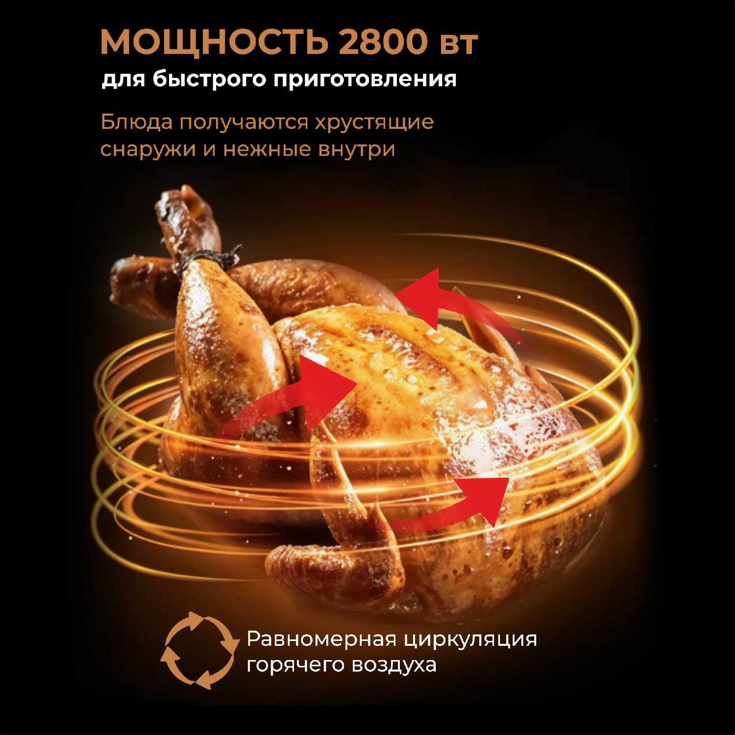 Аэрогриль электрический Аэрогриль (7 литров, 2500 Вт) фотография 4