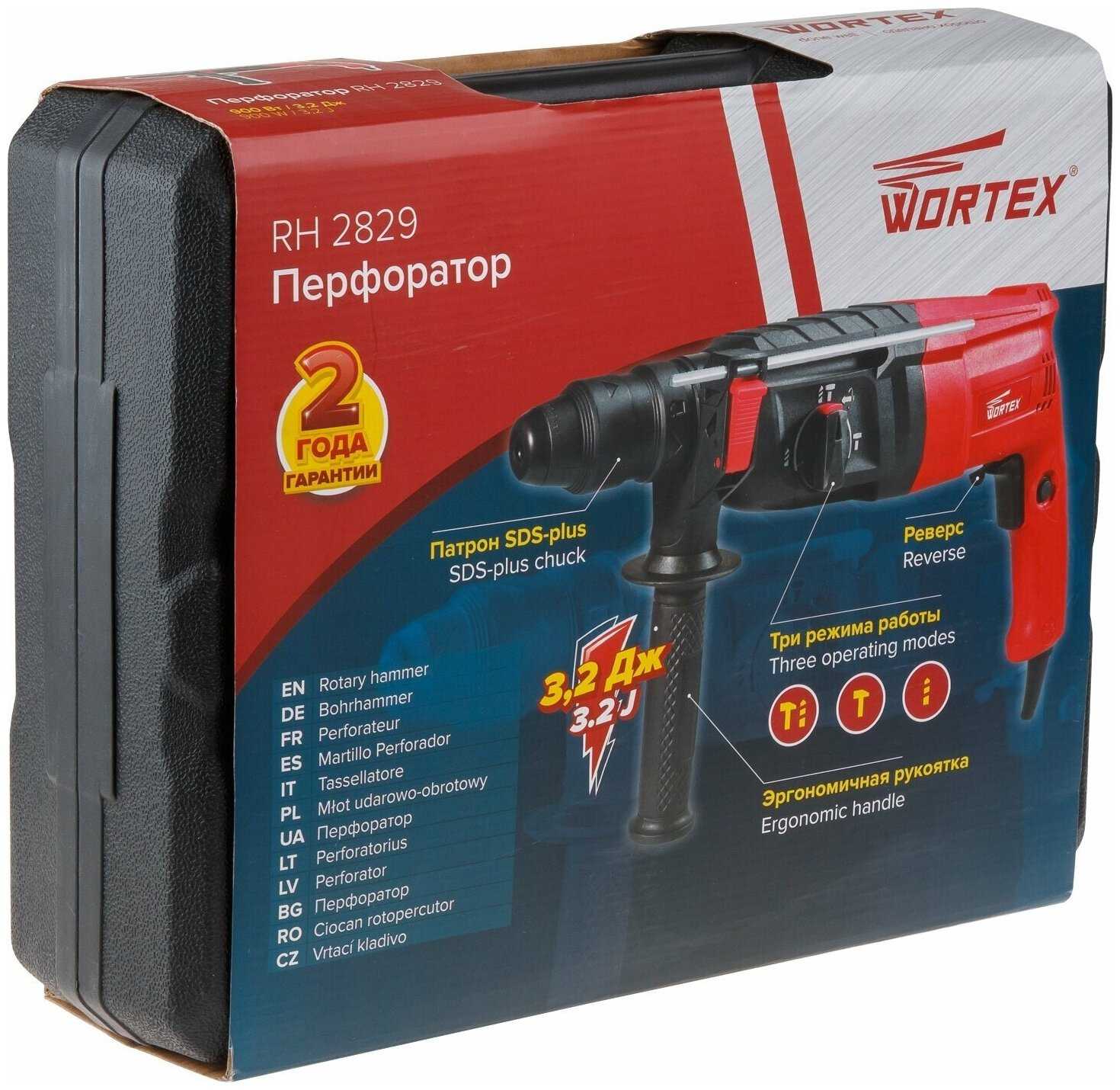 Перфоратор WORTEX RH 2829 (RH282901129) фотография 7
