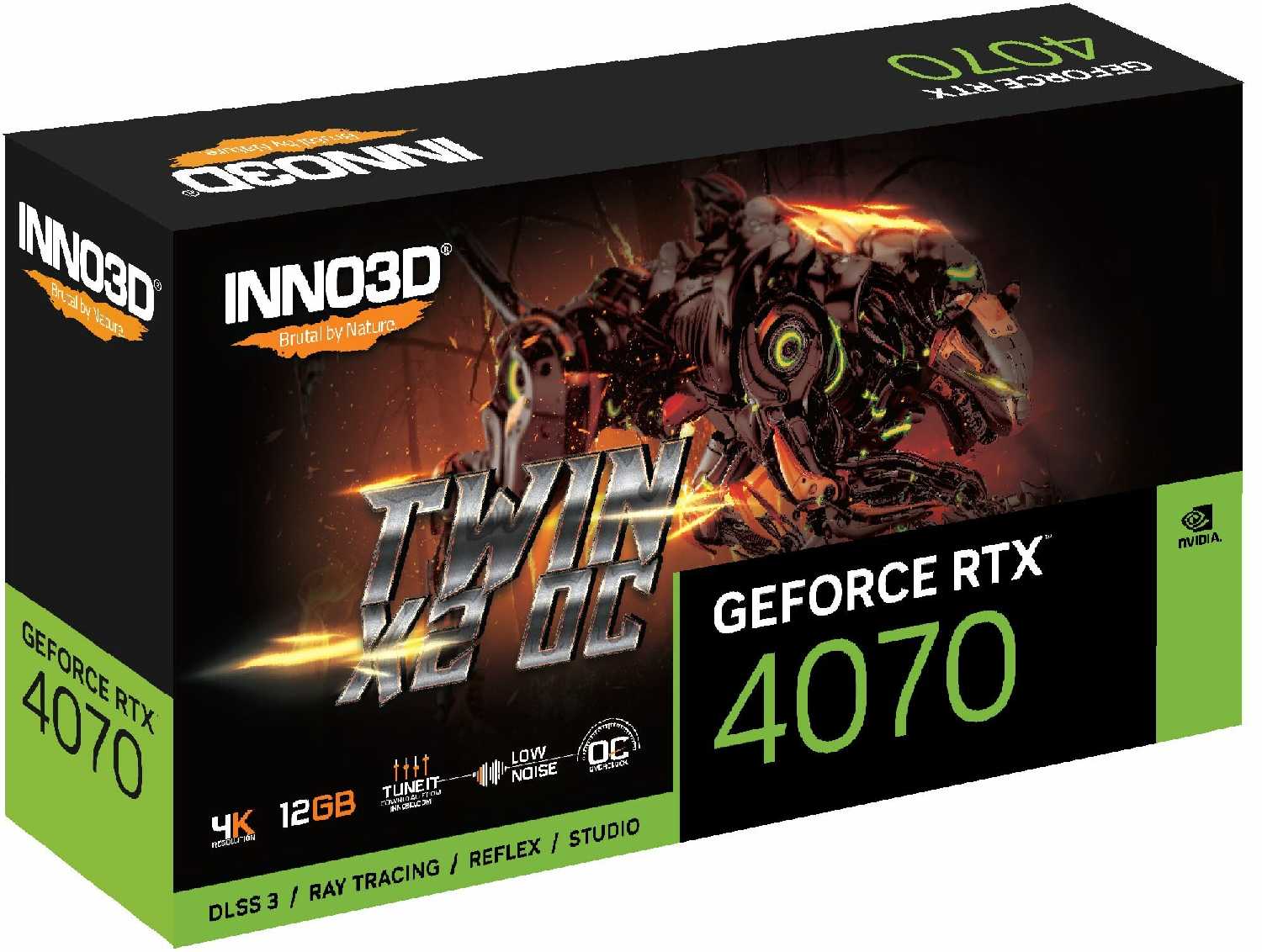 Видеокарта INNO3D RTX4070 TWIN X2 OC (12GB) фотография 2
