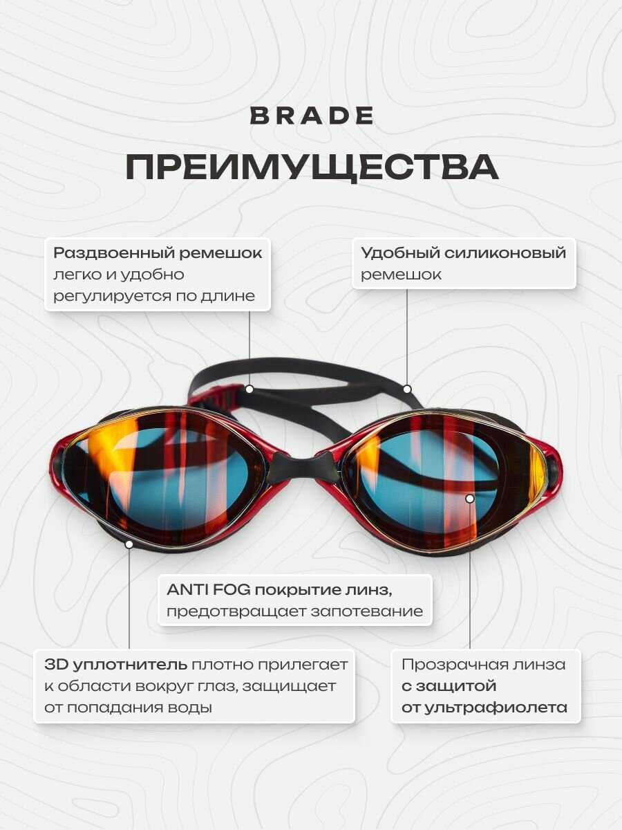 Профессиональные очки для плавания BRADE TWO фотография 2