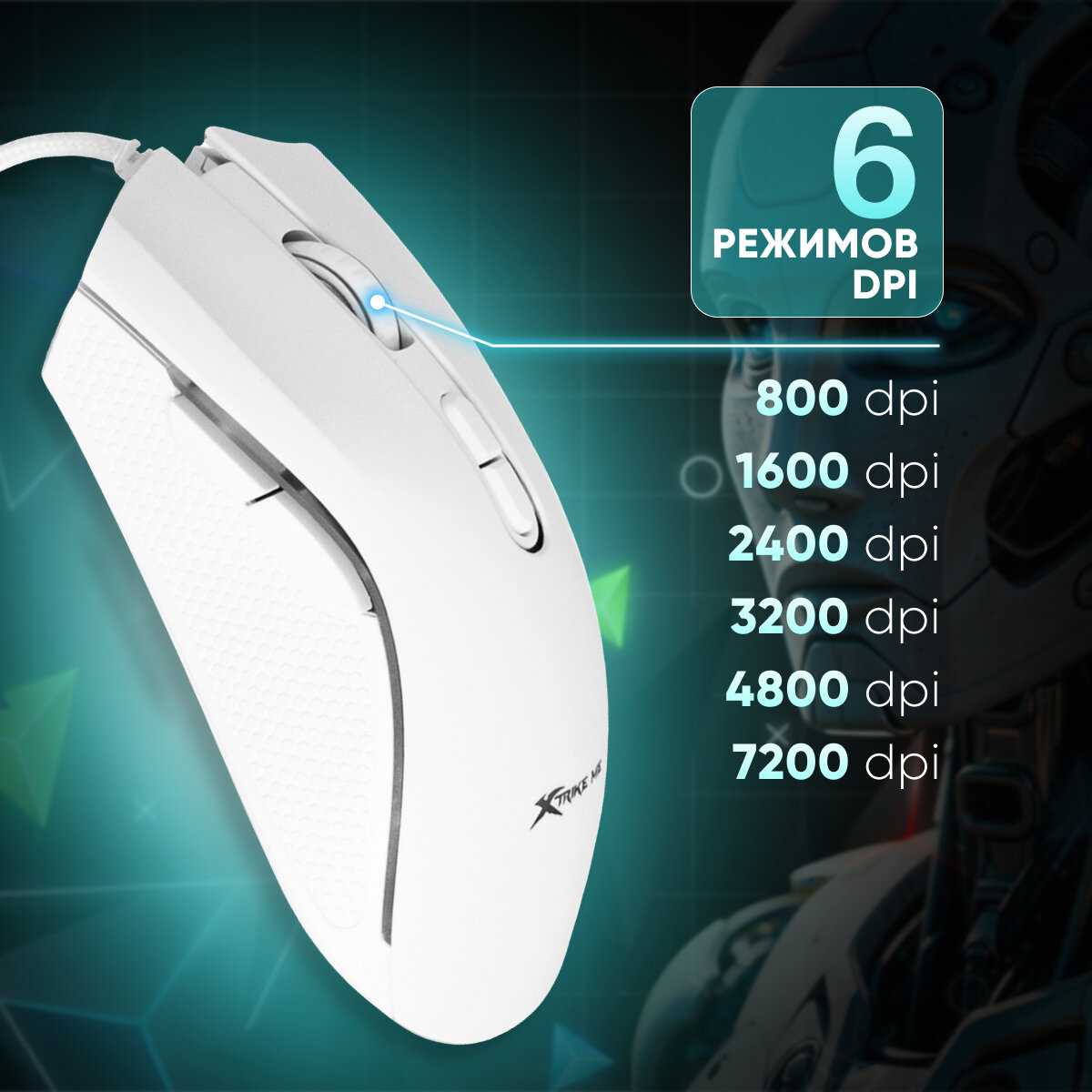 Беспроводная компьютерная игровая мышь GW-610 RGB USB 2.4G фотография 1