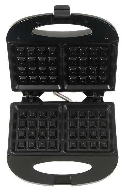 Электровафельница LuazON LT-09, 750 Вт, венские вафли, антипригарное покрытие, черная фотография 6