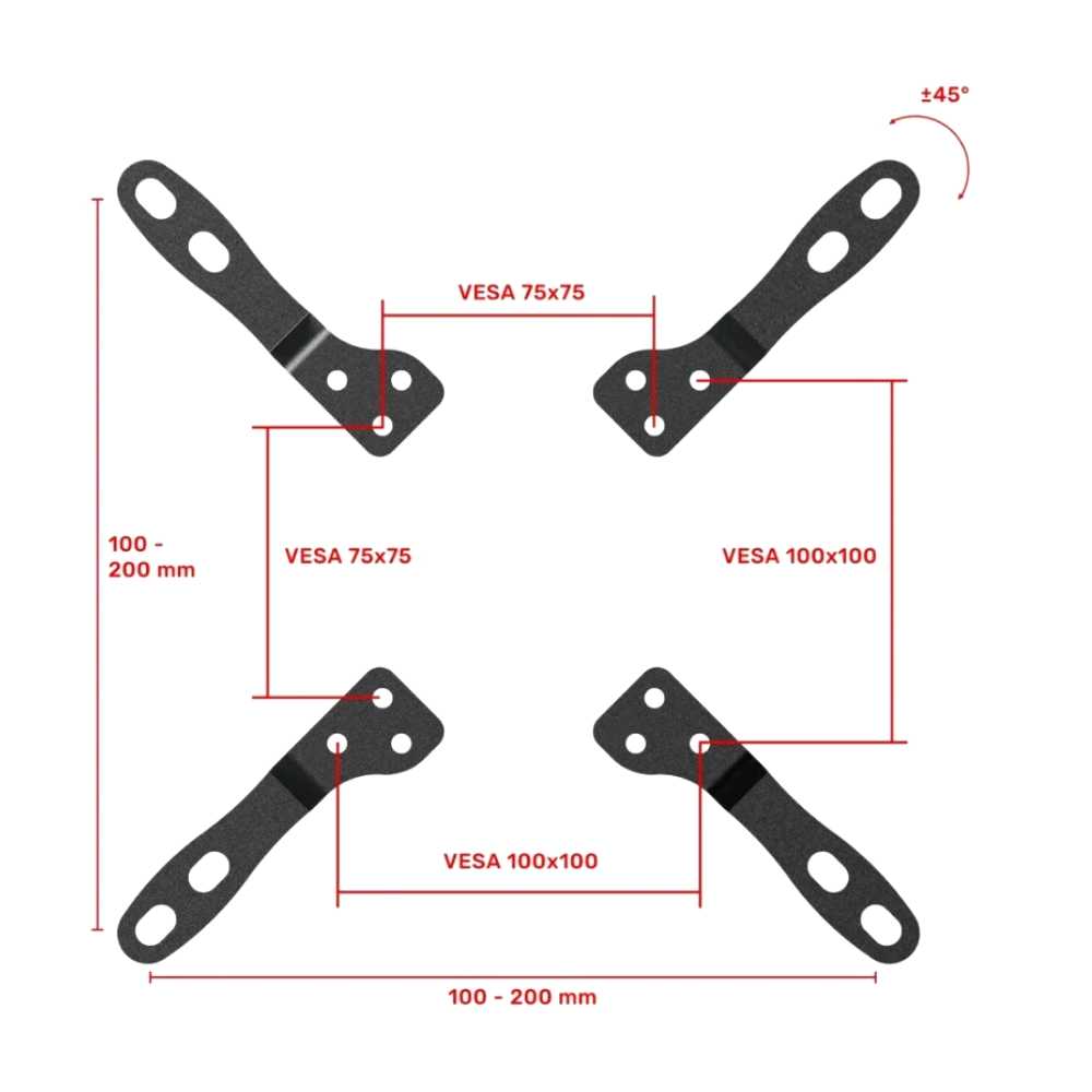 Кронштейн-адаптер для мониторов UniTeki AV1020 фотография 2