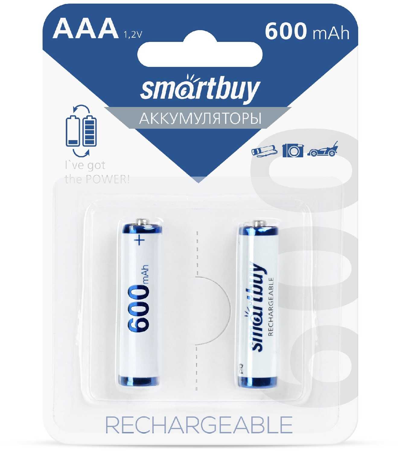 Аккумулятор Ni-Mh 600 мА·ч 1.2 В SmartBuy AAA Rechargeable 600