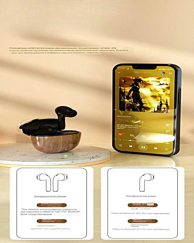 Беспроводные наушники TWS Q21 PRO фотография 6