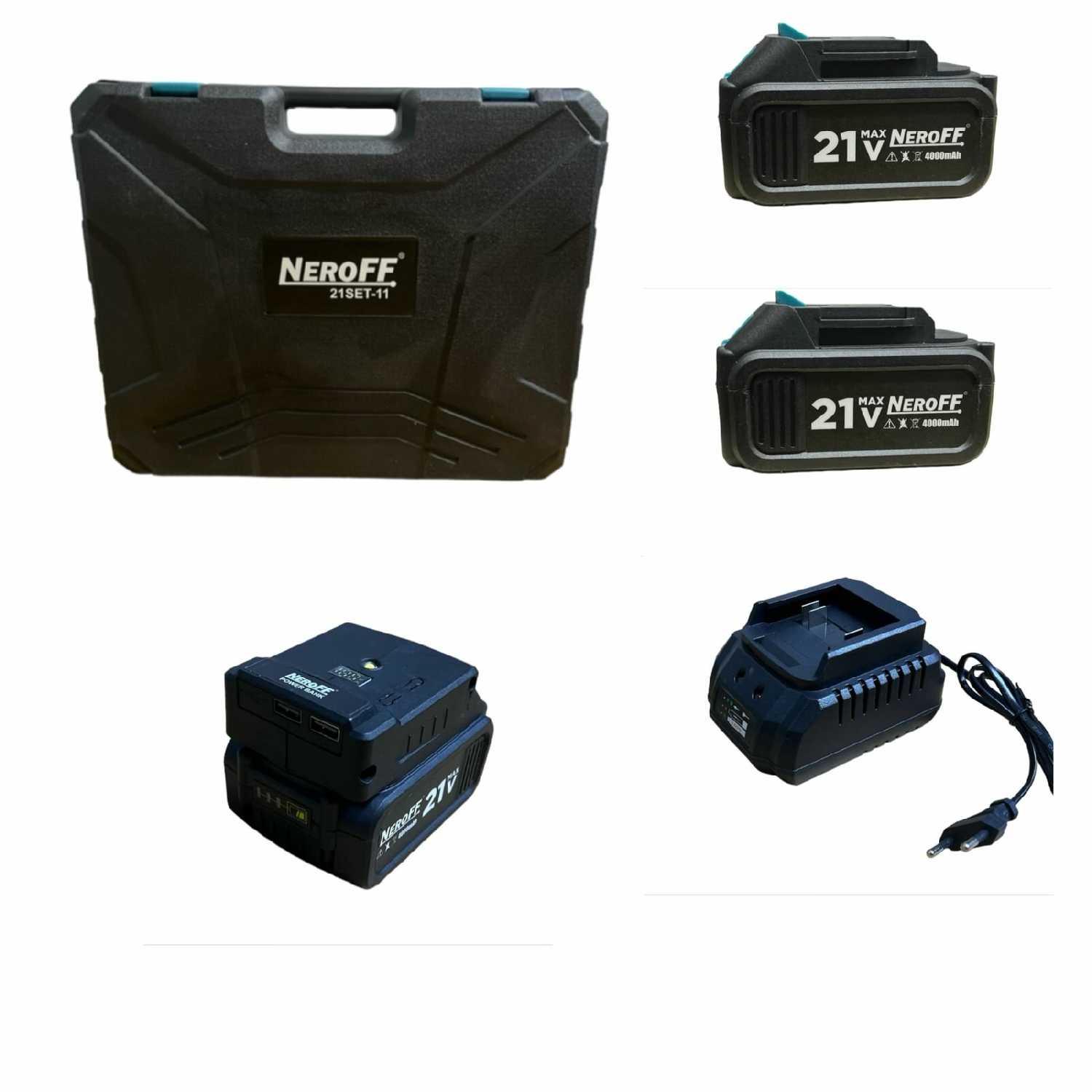 Набор аккумуляторного инструмента NeroFF 21V (21NKS) фотография 2