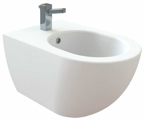 Биде подвесное Creavit FE510 с вертикальным выпуском