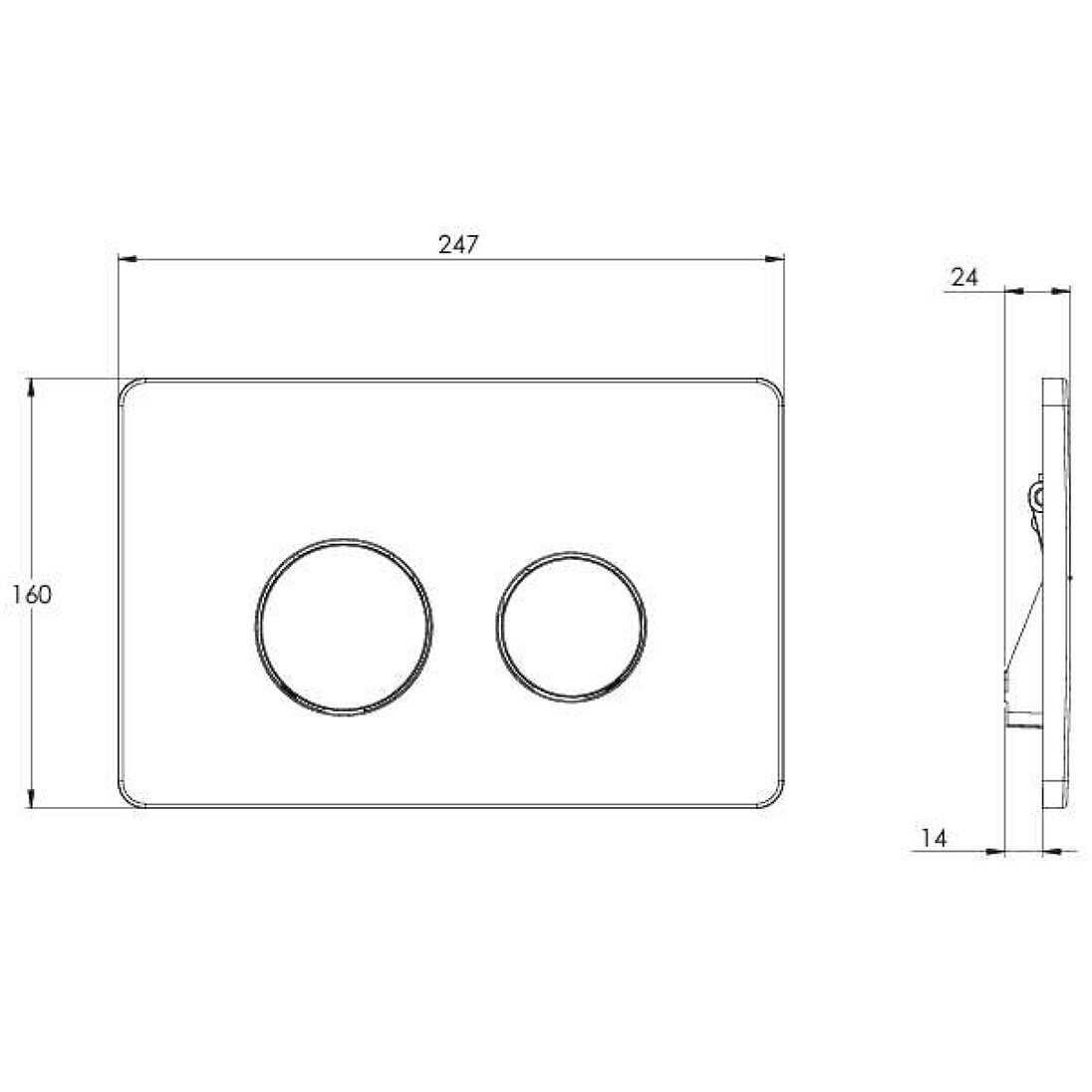 Кнопка смыва AZARIO двойная круглая (AZ-8200-0087/AZ-P57-0190) фотография 5