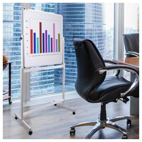 Доска магнитно-маркерная на стенде 90х60 см, 2-сторонняя, BRAUBERG, 238139 фотография 9