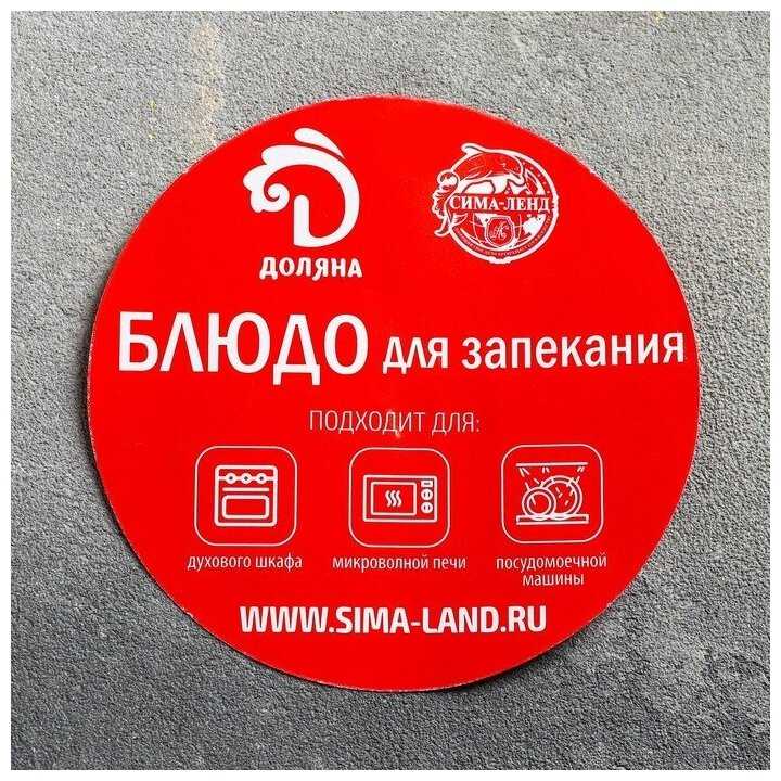 Форма для запекания и выпечки из жаропрочного стекла круглая Доляна «Фуэго», 700 мл, 22,7×20×3,6 см, с ручками фотография 3