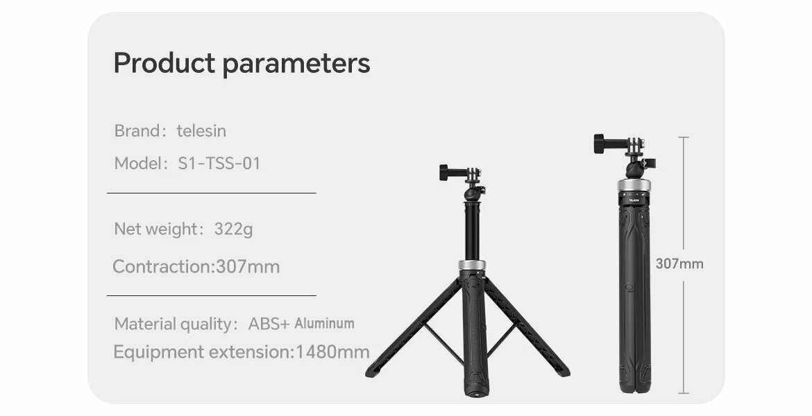 Монопод Telesin Монопод (S1-TSS-01) фотография 11