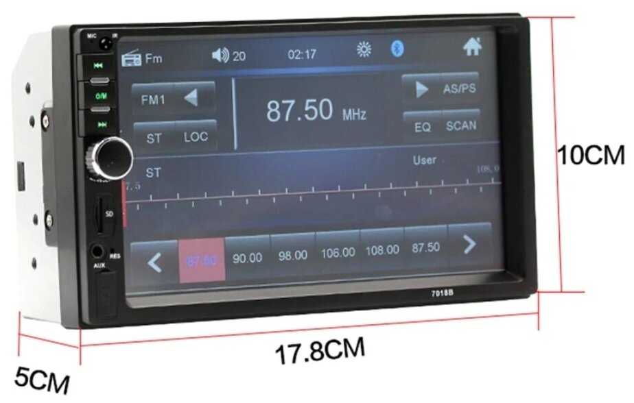 Bluetooth магнитола 2din для Lada Kalina 2 и Lada Granta (7018b) фотография 9