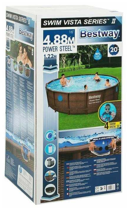 Бассейн Bestway Power Steel Swim Vista Set (56725) фотография 10