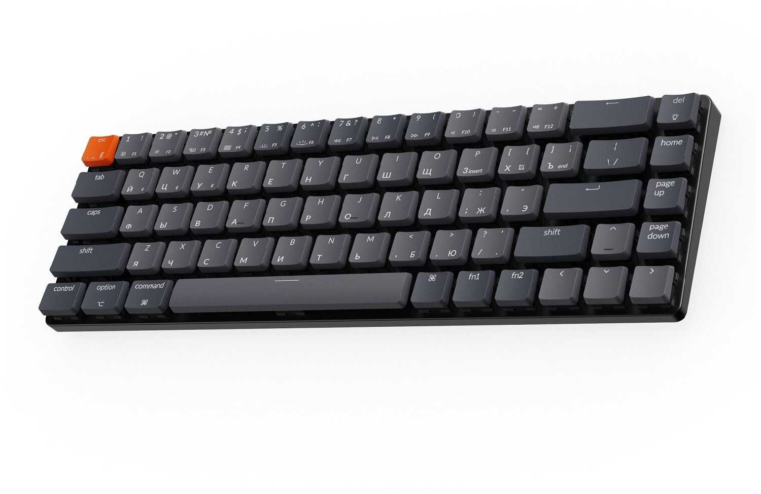 Беспроводная механическая ультратонкая клавиатура Keychron K7 с русской раскладкой, 68 клавиши, RGB подсветка, Red Switch фотография 1