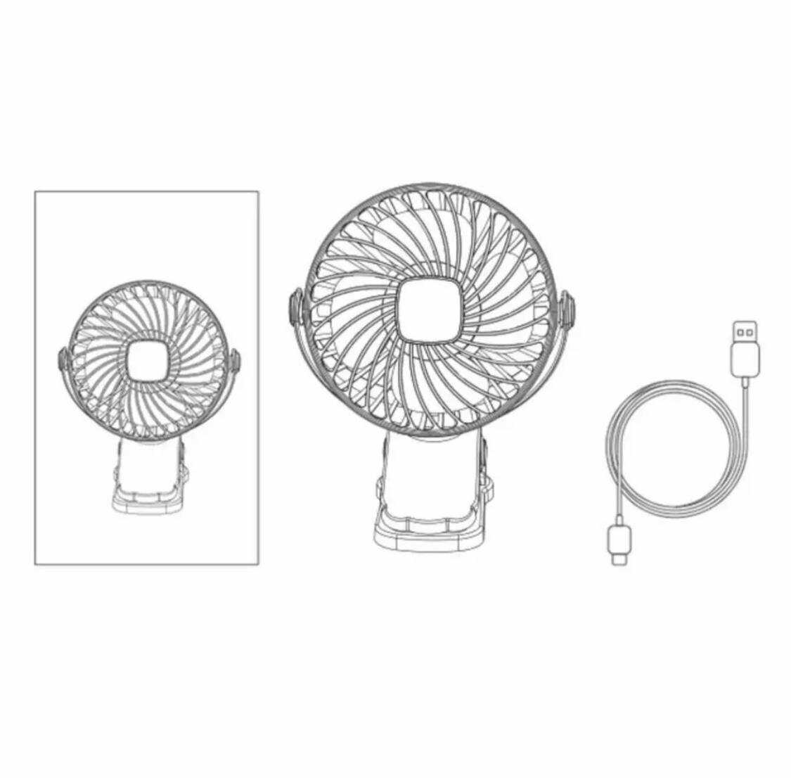 Мини-вентилятор MyPads Мини-вентилятор MyPads с прищепкой фотография 2