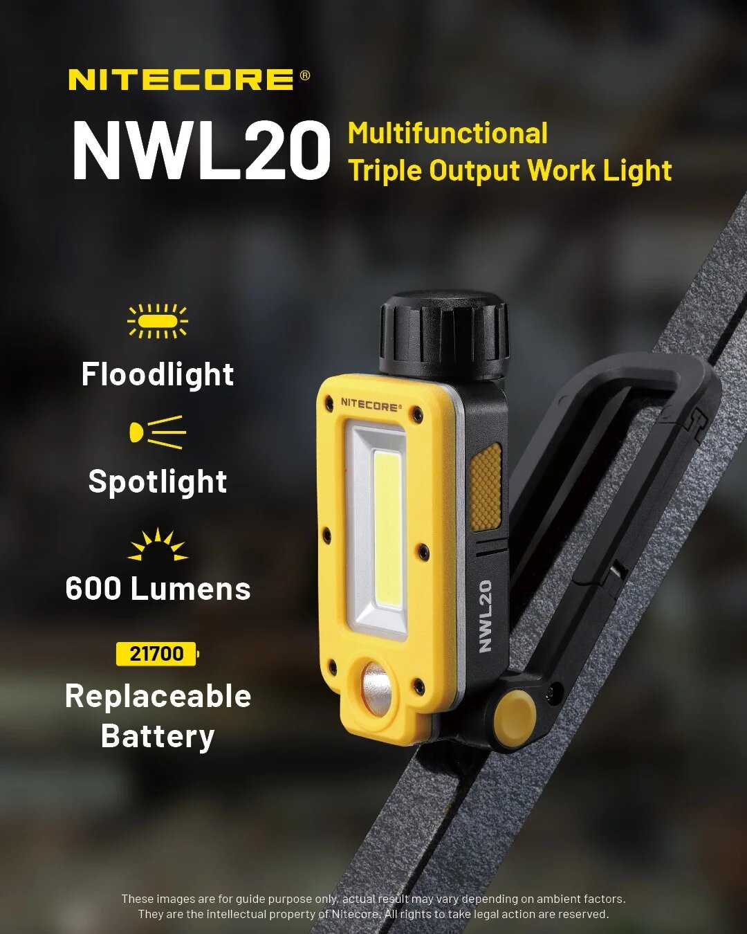 Универсальный фонарь Nitecore NWL20 (Комплект) фотография 8