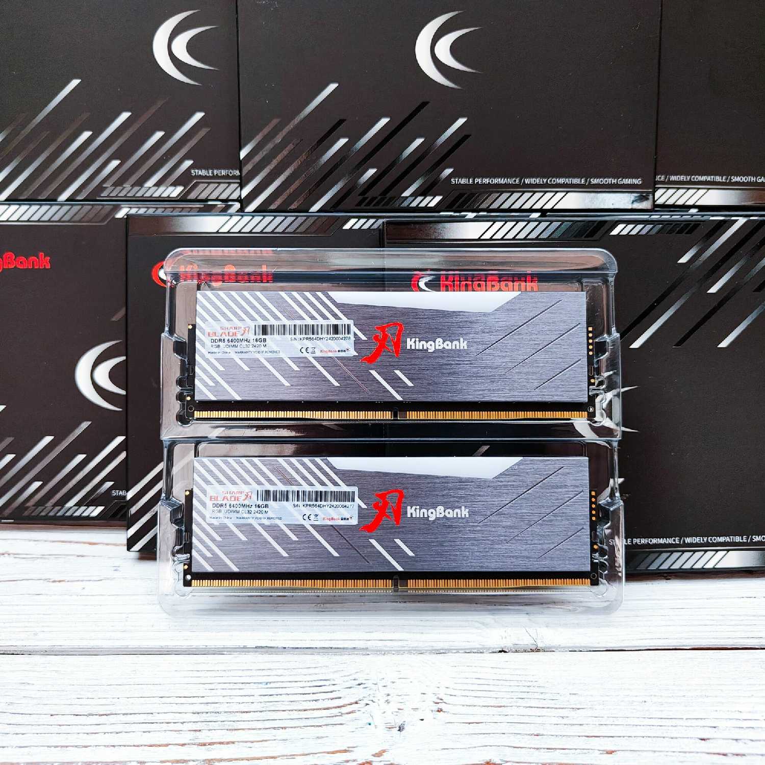 Оперативная память KingBank Sharp Blade (2x16 ГБ) DDR5 6400MHz фотография 3