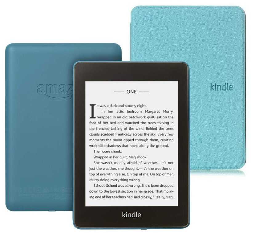 Электронная книга Amazon Kindle Paperwhite 2018 8Gb Twilight Blue + Чехол UltraSlim фотография 2