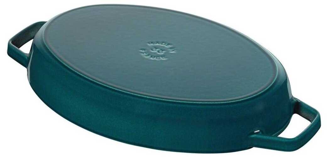 Сотейник (жаровня) чугунный эмалированный с крышкой Authentic (2.6 л), темно-синий Staub фотография 3