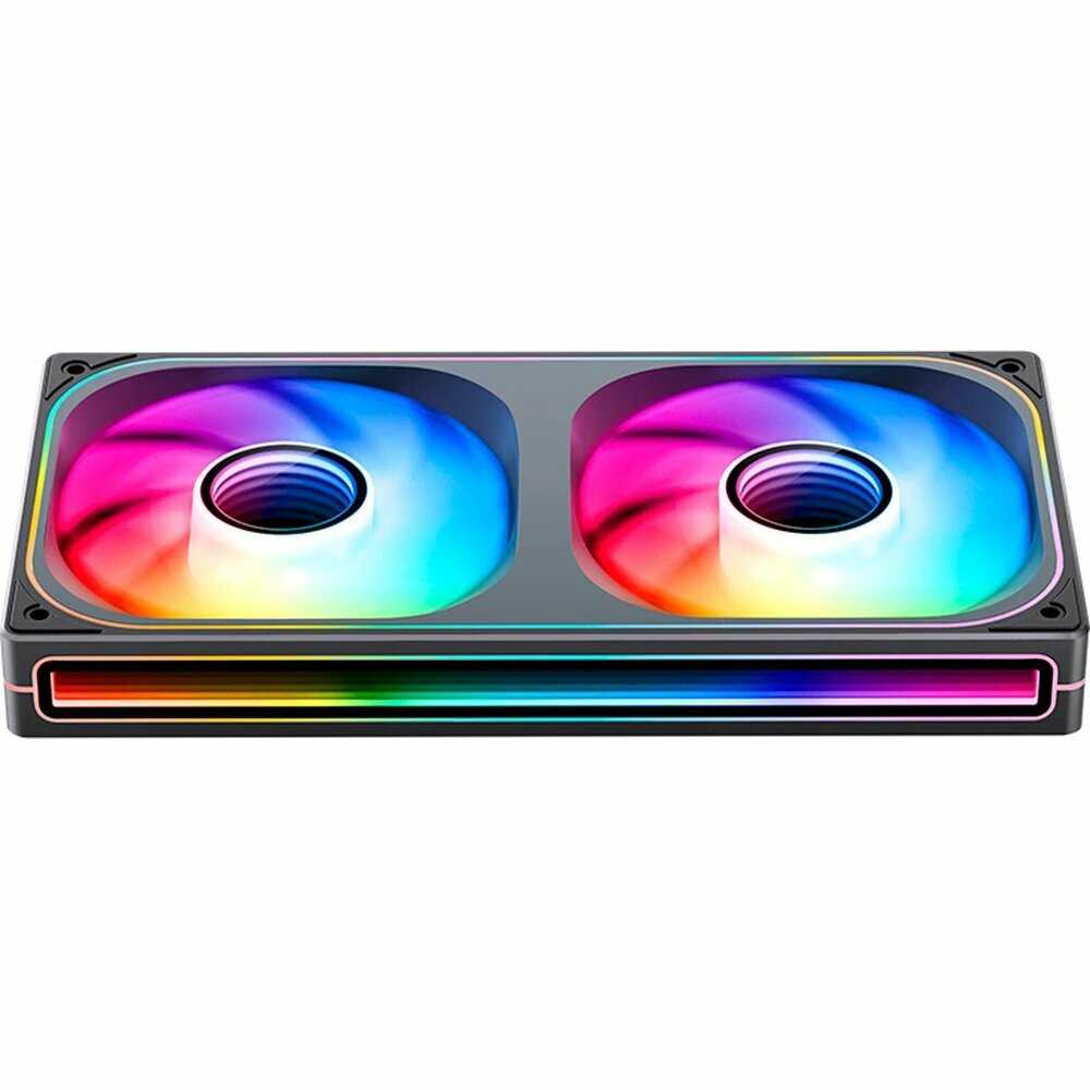 Вентилятор корпусной 120 мм Qiao Sibo ZB-360 [ZB-240B, ARGB, PWM, четырехстороннее бесконечное зеркало, обратная створка] фотография 4