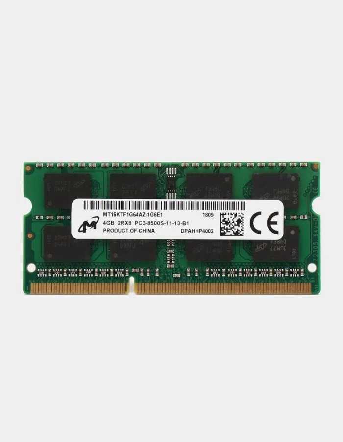 Оперативная память Micron SO-DIMM DDR3 4GB (MT16KTF1G64AZ-1G6E1)