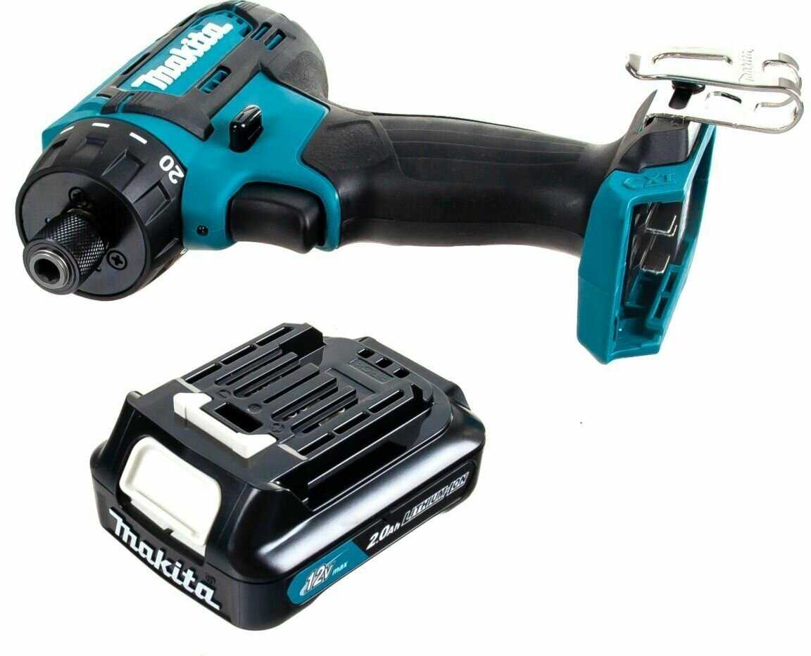 Дрель-шуруповерт аккумуляторная Makita DF033DWAE [32 Нм, CXT 12В, 2×2 Ач, з/у]. фотография 8