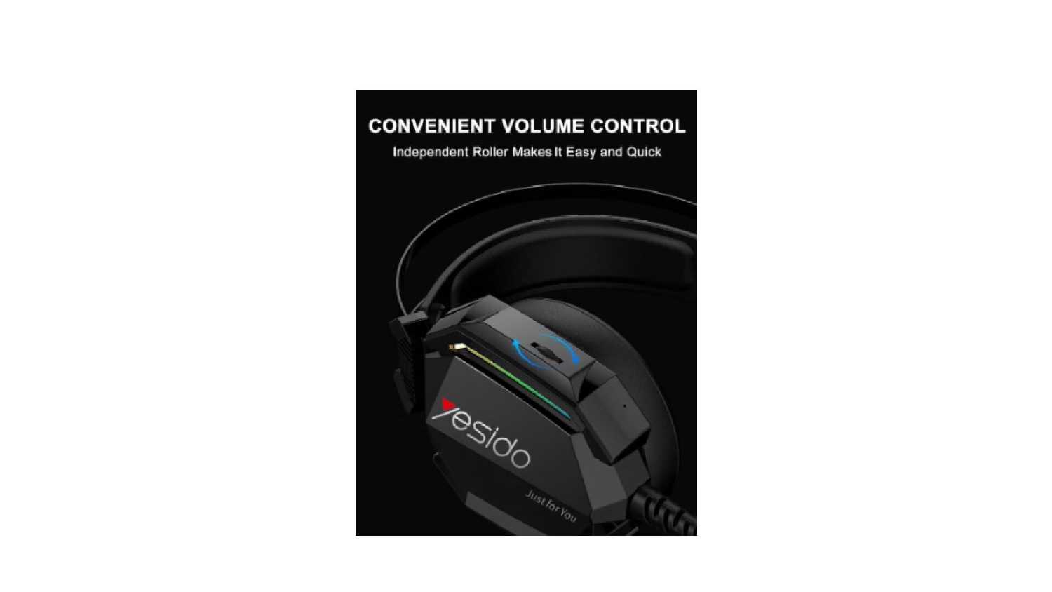 Игровые накладные наушники с микрофоном Yesido EK03 Game Headset фотография 6