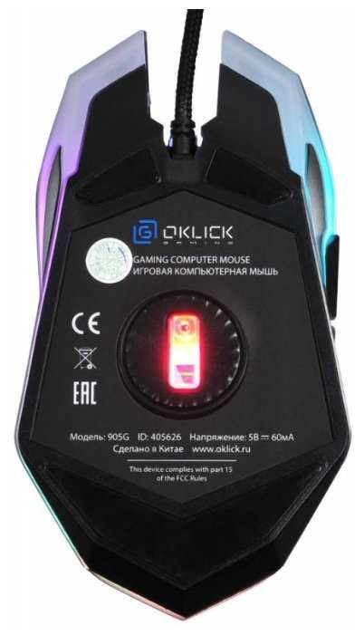 Игровая мышь OKLICK 905G INVASION Black USB фотография 10