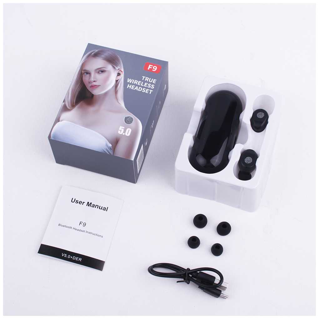 Беспроводные наушники bluetooth TWS F9 v 5.1 с PowerBank 2000 mAh фотография 5