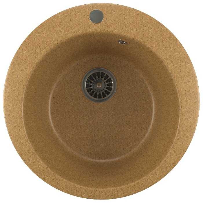 Врезная кухонная мойка Mixline ML-GM13, 49.5х49.5см, искусственный мрамор фотография 3