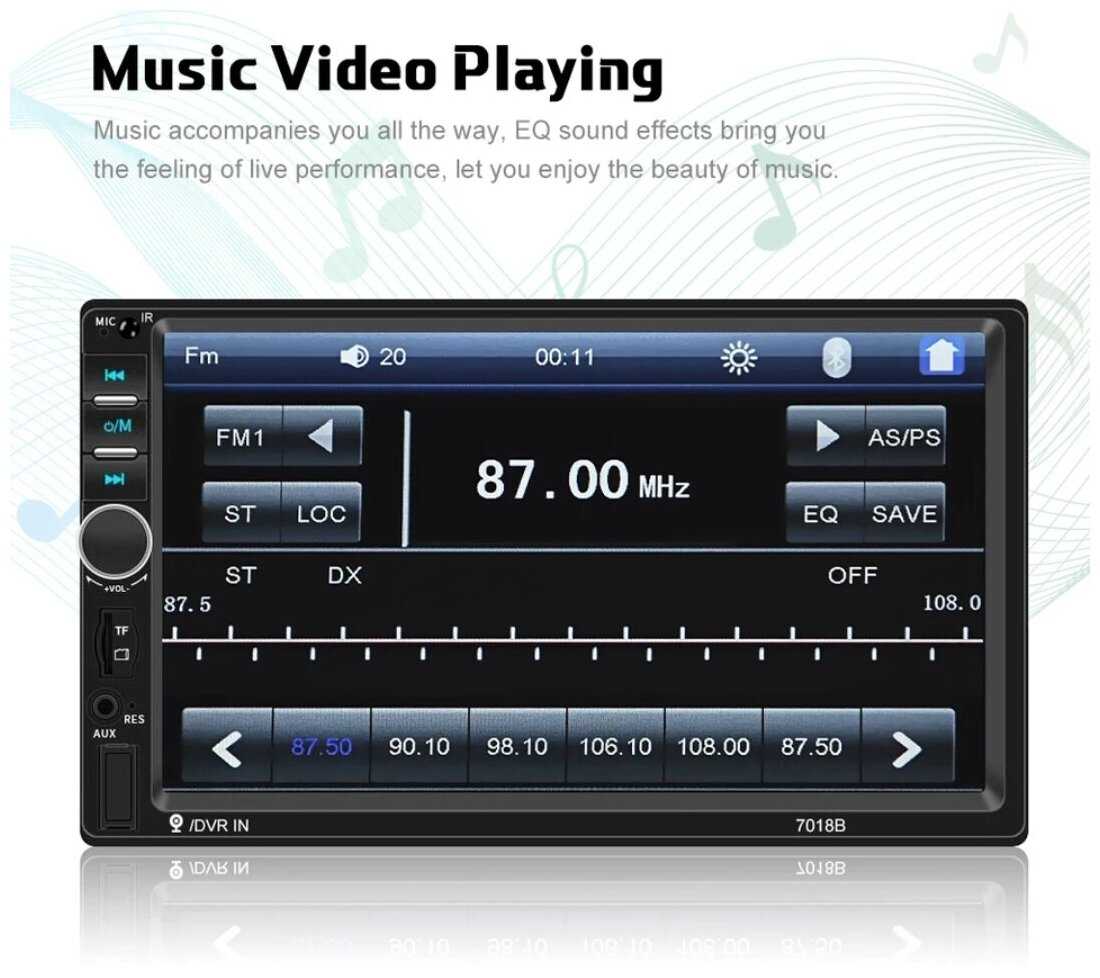 Bluetooth 2din магнитола Магнитола для Lada Granta FL (7018b) фотография 7