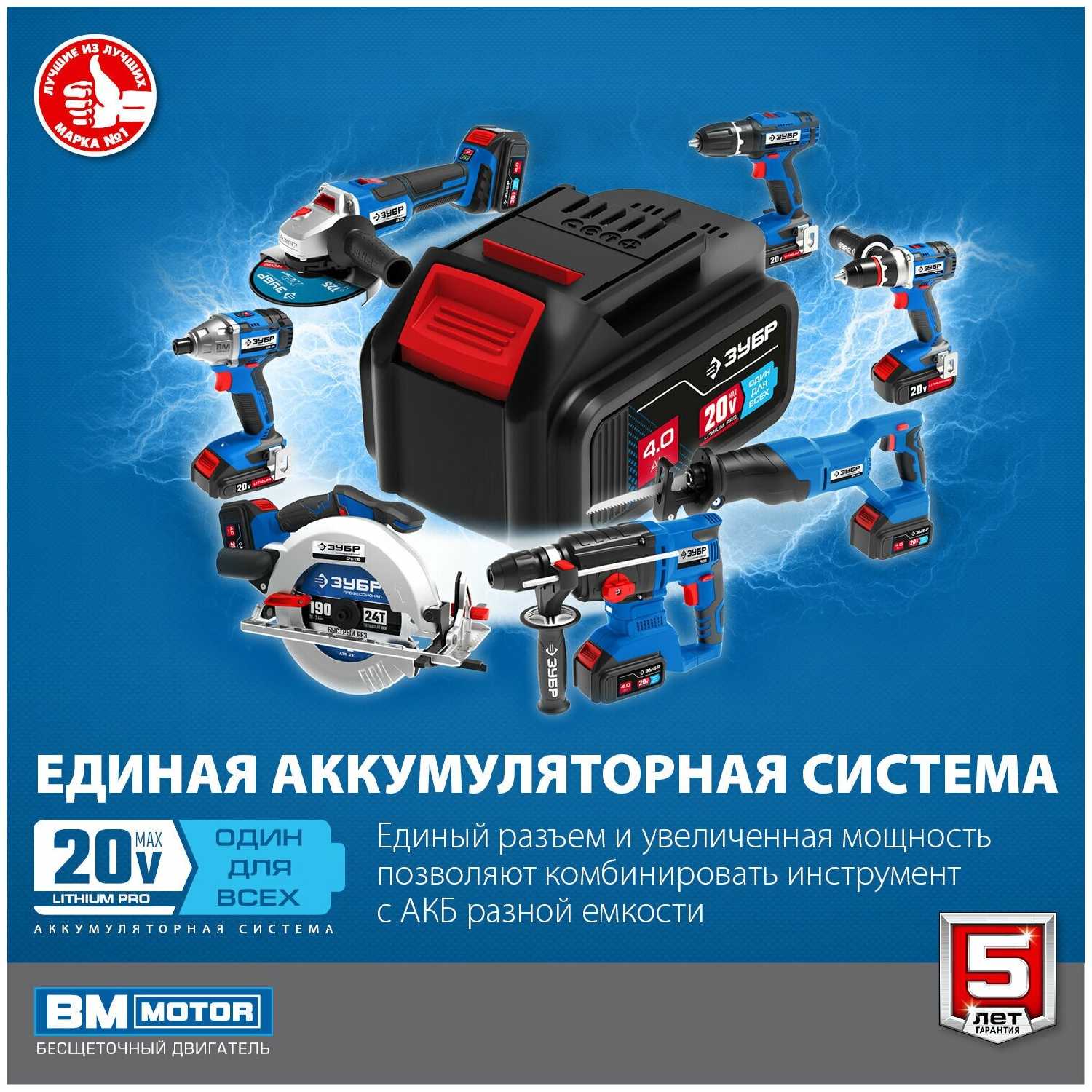 Бесщеточный гайковерт ЗУБР Профессионал GB-250-42 фотография 17