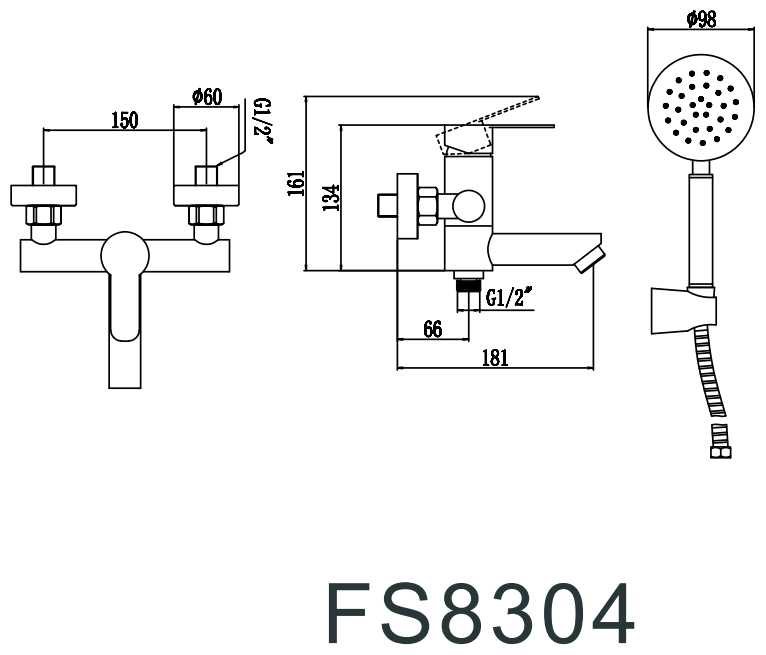 Смеситель для ванны Fmark FS8304H фотография 1