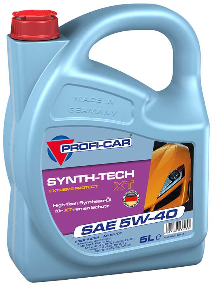 Синтетическое моторное масло PROFI-CAR SYNTH-TECH XT SAE 5W-40