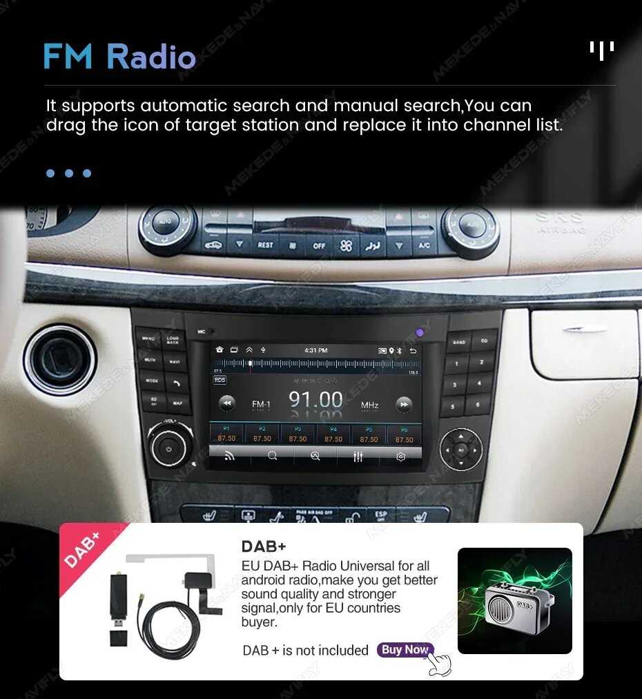 Автомагнитола Mercedes Benz Android (W211) фотография 20