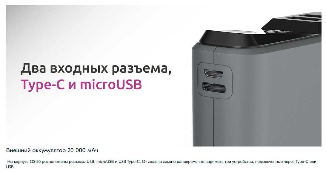 Внешний Аккумулятор Olmio QS-20 фотография 5